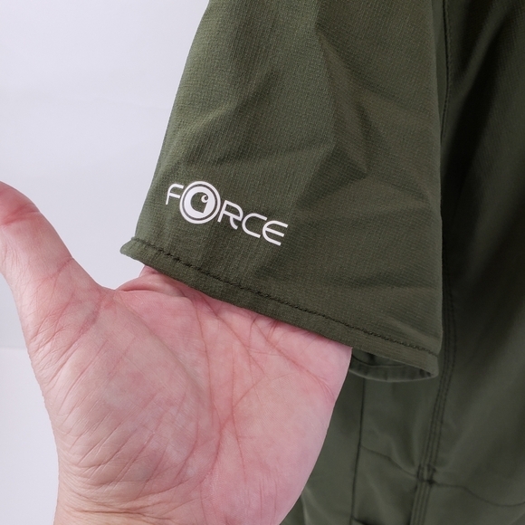 Carhartt Force Crossflex Scrub Top in basil green size 2X - Picture 5 of 12